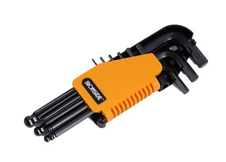 IRONSIDE SEKSKANTNØKKELSETT MED KULE 1,5-10MM 9 DELER
