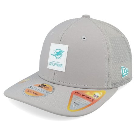 New Era - NFL Grå adjustable Caps - Miami Dolphins NFL Side Line 9SEVENTY Grey Adjustable @ Hatstore