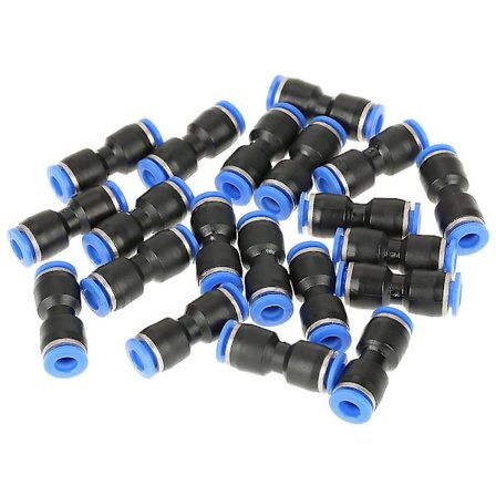 20 kpl 6 mm putki OD 1/4' pneumaattiset suorat työntöliittimet ilmajohtoliittimet