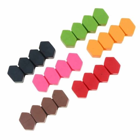 2-Pack - Kabelhållare Hexagon Tre Kablar