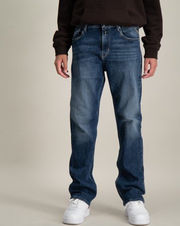 Replay THAD Niebieski Jeansy Chłopiec - Kids Brand Store