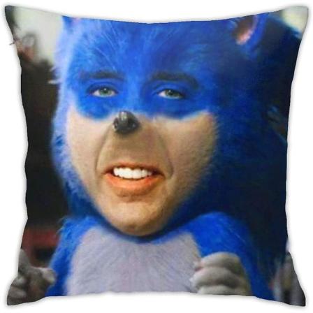 Nicolas Cage Case Plysch tyg Fyrkantigt örngott Dekor Kuddfodral Rolig julklapp Födelsedagspresent Bana-na/överviktiga Baby/söt katt 20"x20"