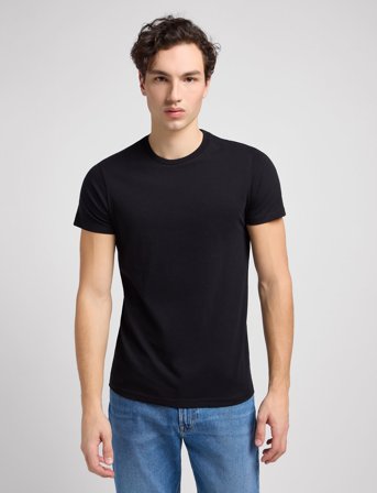 Lee Jeans Twin Pack Crew - Black - XXL