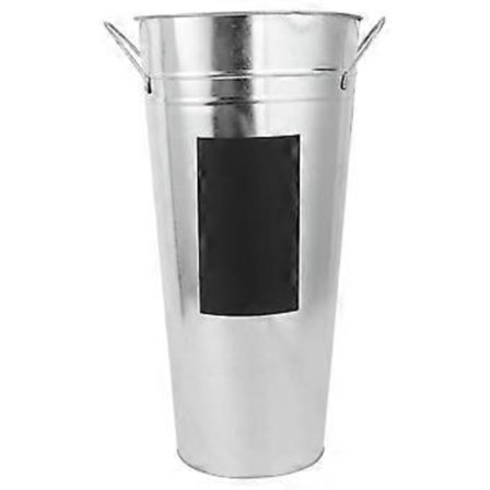 1 kpl Rautalevy Kukkaämpäri Vedenpitävällä Liitutaulutarralla Hydroponinen Kukka-astia Puutarharuukku Kukka-amme Kukkakauppaan Hopea