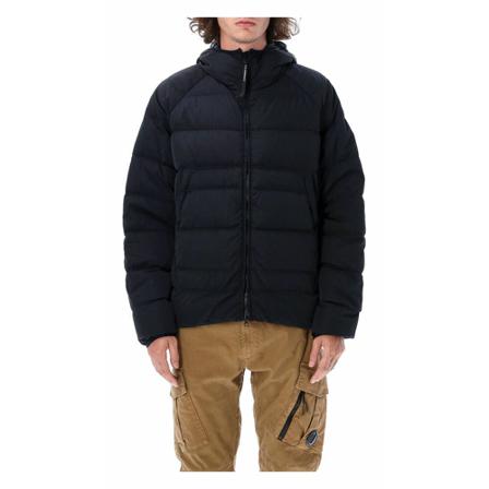 C.p. Company, Hooded Down Jacket Niebieski, Mężczyzna, Rozmiar: 2XL