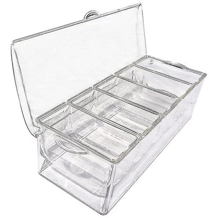 Isbit-kjølt 5-roms krydderstativ - serveringsbrettbeholder med 5 avtagbare brettBY