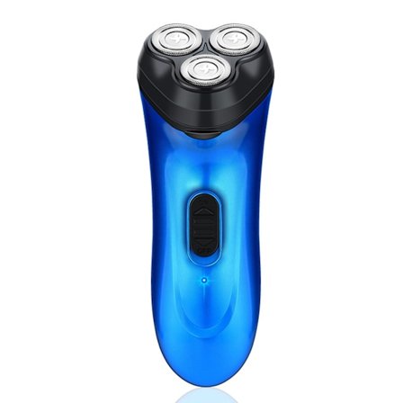 Elektrisk barbermaskin for menn med trippelhode, USB-lading, lang standbytid, barbermaskiner for menn Blå
