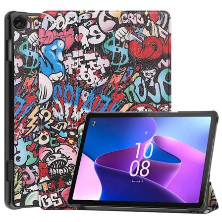 Lenovo Tab M10 (Gen 3) kolminkertainen jalustan kansi - Graffiti