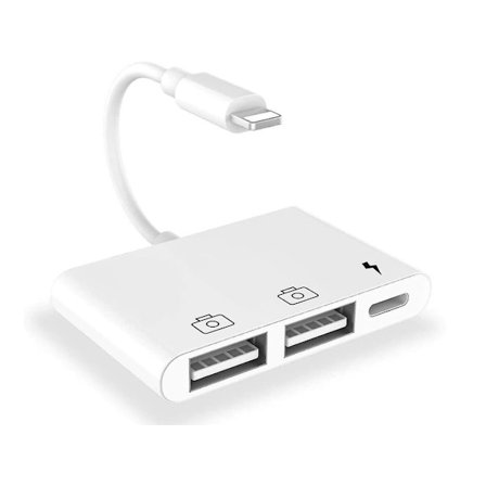 Usb 3 Kameraadapter Lightning till Usb Otg Adapter med Laddningsport Kompatibel med I-Phone I-Pad Kortläsare från YEMAESRE
