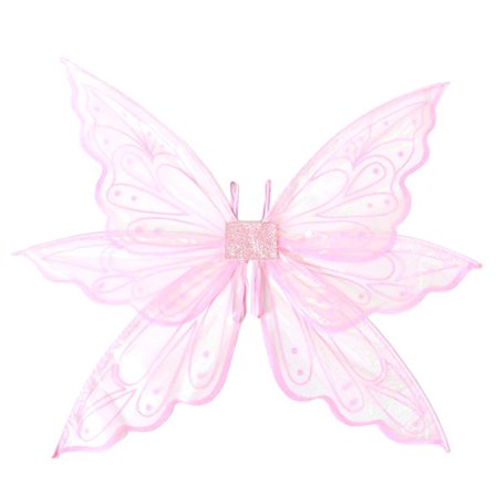 Fe-vinger til piger og kvinder, sommerfuglevinger til voksne, glitrende engelvinger til Halloween-kostume, festlig pynt