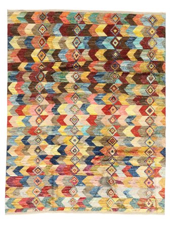 Berber Colourful Rug Hand Knotted 237X297 Orange/Brown Afghanistan