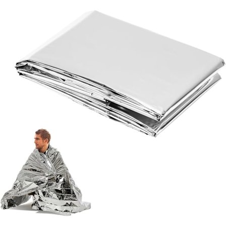 Termisk overlevelsespledd for utendørs bruk, egnet for fotturer, camping, redning og førstehjelp, 1 pakke