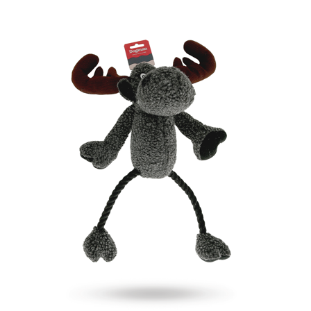 Dogman Älg Med Pip Grå 50 cm - Hundleksaker