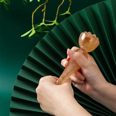 Meridian Scraping Brush Trigger Point Reflexology Massager Tool Body Massage Stick Lotus Face Massager Facial Gua Sha