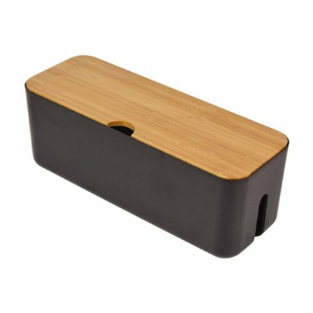 Kabelhanteringsbox Liten Vit Kabelorganiseringsbox Svart