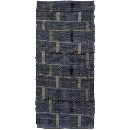 Løbertæppe til hallen, 70x150 cm bomuld, blå beige