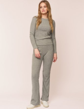 Once Untold Daniela Rib Trouser - Grey - S