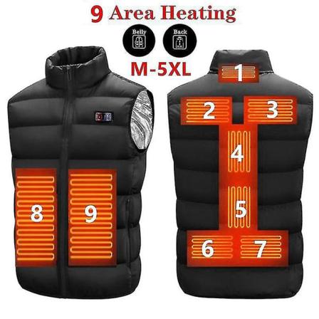 Uppvärmd väst Thicken Thermal Gilet USB Uppvärmd västjacka