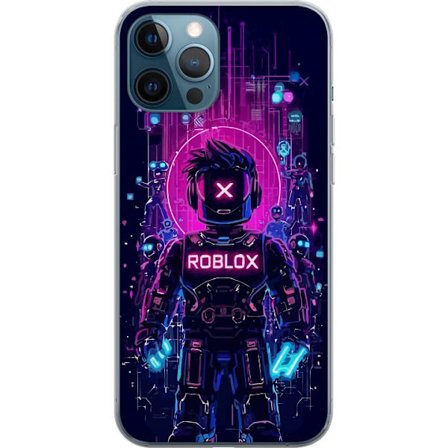 Kompatibel Mobilcover til Apple iPhone 12 Pro Roblox Cyber Core Kraftfuldt digitalt Roblox-design med lilla lys og futuristisk baggrund
