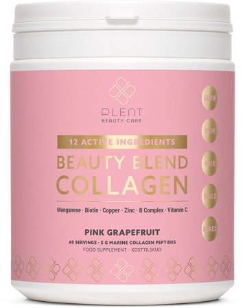 Plent Beauty Blend Collagen Pink Grapefruit 265 g, Helse & Madvarer, Kollagen, Kollagenpulver