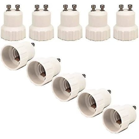 10 stk GU10 Adapter GU10 til E14 Lampebase Konverter