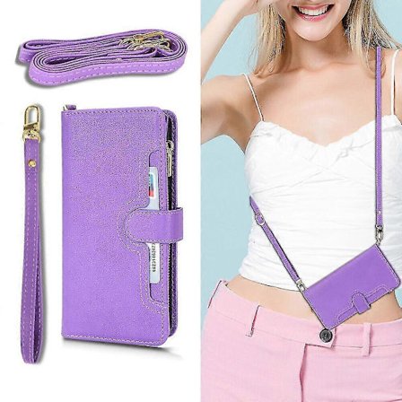 Nytt Fodral Kompatibelt Med Tcl 20 Se Skal Snodd Axelrem & Handrem Dragkedja Magnetiskt Plånboksfodral