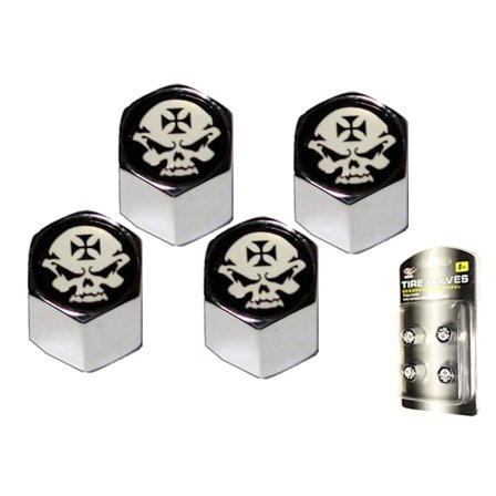 Ventilhattar Malteserkors på dödskalle 4-pack styling