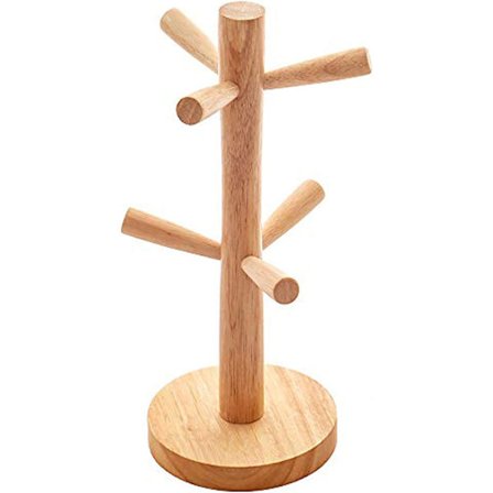 Tretreholder i tre, kopptreform, trebordstativ, oppbevaringsholder