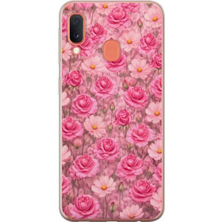 Yhteensopiva Puhelinkuori Samsung Galaxy A20e Petal Reverie Blush Rose