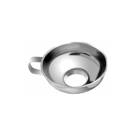 Rostfri bredhalsad sylttratt med handtag för överföring av vätskor, torra ingredienser och pulver, silver(M) DRIVE