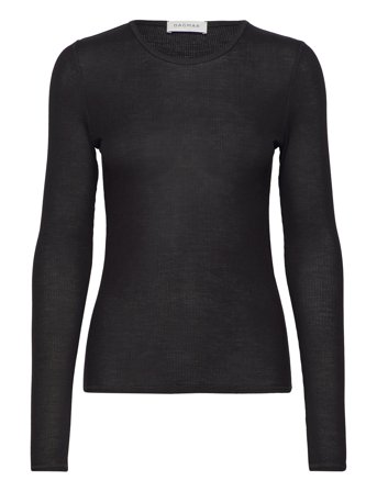 House Of Dagmar Lyocell Long Sleeve - Black - XS