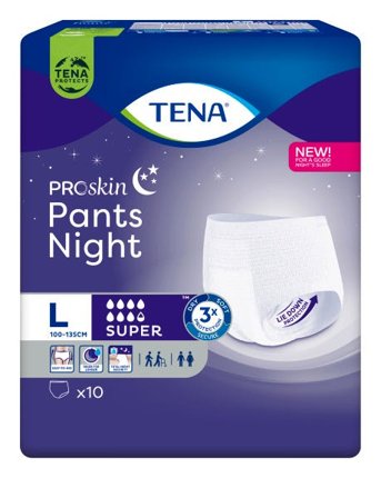 Tena Pants Night Super bleiebukse L 10 stk