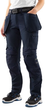 Arbetsbyxor Fristads Dam Hantverkarbyxa stretch 2599 GLWS, dam, Mörk marinblå Arbetskläder