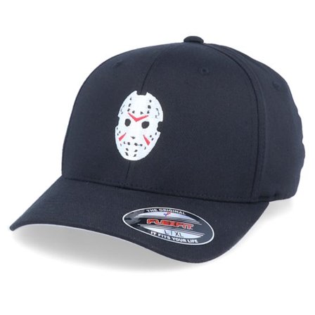 Forza - Svart Keps - Hockey Mask Jason Black Flexfit @ Hatstore