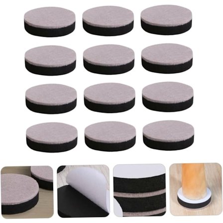 Møbelhævere, 16 stk., sengehævere, stoleløftere, fortykkede skridsikre filt gulvmåtter, justerbare møbelben, filt måtter, gulvbeskyttere