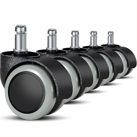 Reservedeler Hjul til Kontorstol for Hardt Gulv - 5-pakning - 11mm / 22mm - For Spille Stoler, Svingstoler, Pr