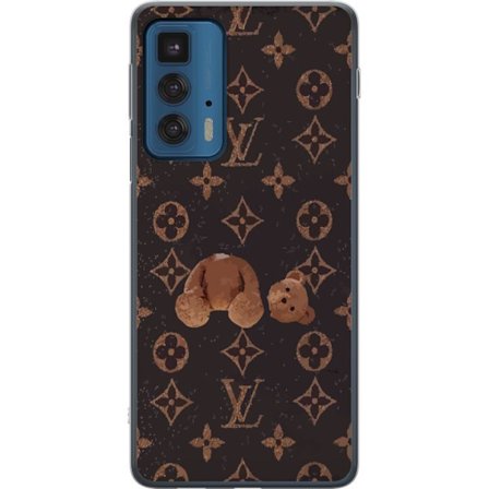 Yhteensopiva Puhelinkuori Motorola Motorola Edge 20 Pro Ylellinen monogrammikuvio rikkinäisellä nalletaustalla pimeässä muotiestetiikassa