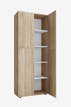 VCM - Kontorskab Lona Xxl med hængslede døre - Beige - Hylder & opbevaring - Fra Homeroom