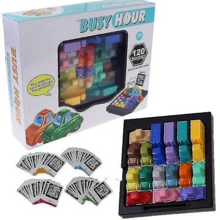 Roligt Rush Hour Trafikstockning Logikspel Leksak Kompatibel med Pojkar Flickor Pusselspel Upptagen