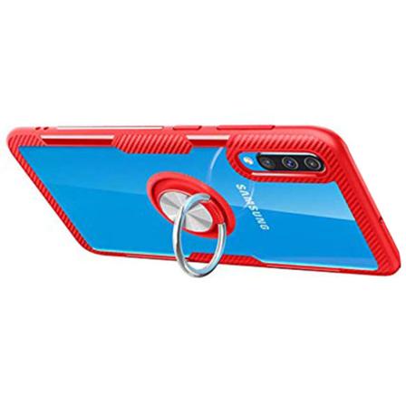 Robust Skal med Ringhållare - Samsung Galaxy A70 Röd