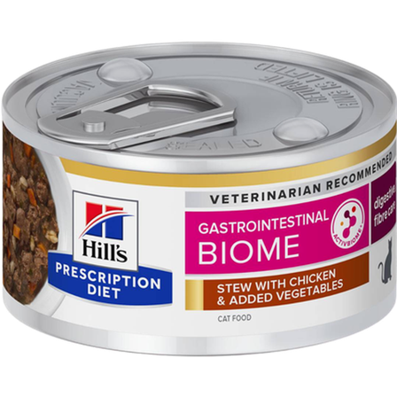 Hill's Prescription Diet Feline - Gastrointestinal Biome Chicken & Vegetables Stew Can - Wet Cat Food 82 g x 24 - Katt - Kattefôr & kattemat - 