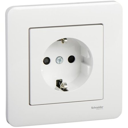 Schneider Electric Exxact Primo Stikkontakt jordet, 1-veis, Strømbrytere & vegguttak