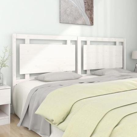 Vidaxl Sänggavel Vit 205,5x4x100 Cm Massiv Furu Vit