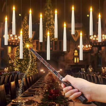 Sett med 12 Flytende Lys med Fjernkontroll, 15,5 cm Elektrisk LED-lys