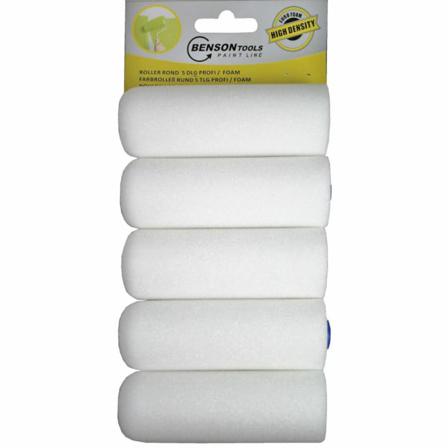 Skumroller / Lackroller - 5-pack Roller - 10cm Vit