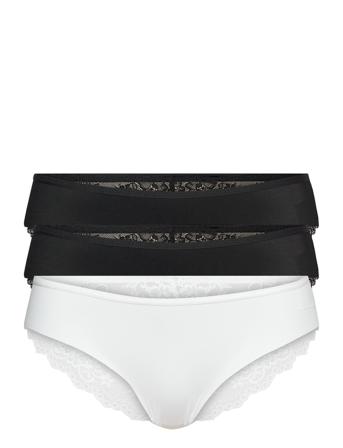 3-Pack Invisible Brasilian Lace Back Lingerie Panties Brazilian Panties Musta Hunkemöller