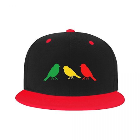 Fashion Unisex Ajax Bob Marley Baseball Cap Voksen Tre Små Fugle Justerbar Hip Hop Hat Kvinder Mænd Solbeskyttelse (FMY)