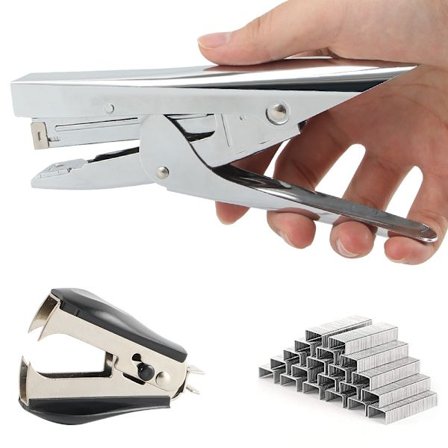 Hæftemaskine, med 100 hæfteklammer og fjerner sæt 20 ark kapacitet fuld