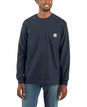 Carhartt Workwear Carhartt M's Workwear Pocket L/S T-Shirt Navy