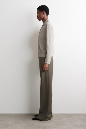 COS Women's Camisa De Punto De Lino Y Lana Merino in Beige